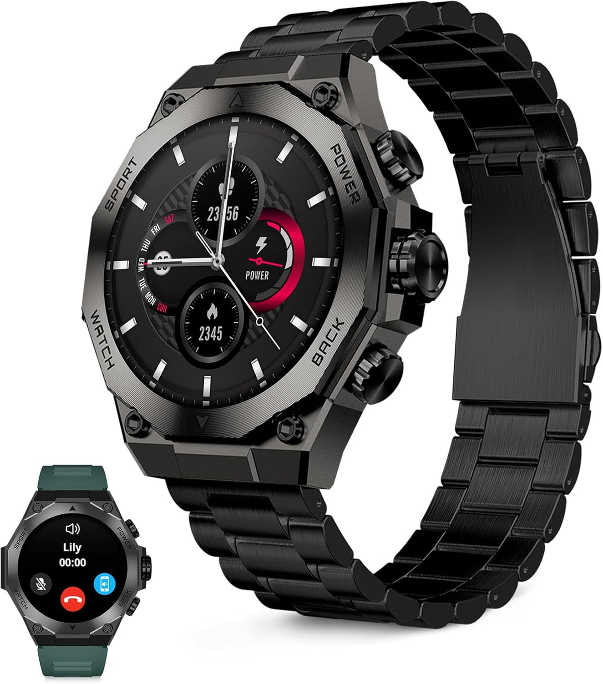 Ksix - Smartwatch Titanium AMOLED 1.43