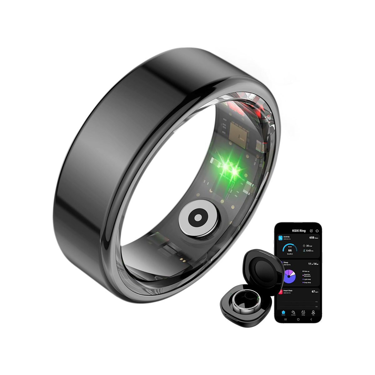 KSIX Saturn - Smart Ring - con monitor de actividad y sueño