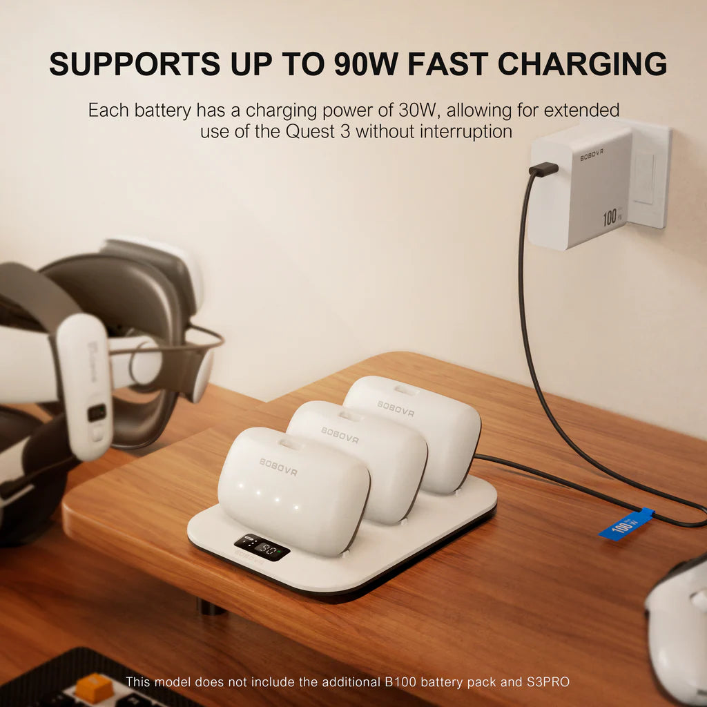 BOBOVR BD3 Base de Carga Superrápida para Baterías B100