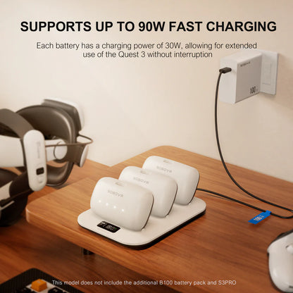 BOBOVR BD3 Base de Carga Superrápida para Baterías B100