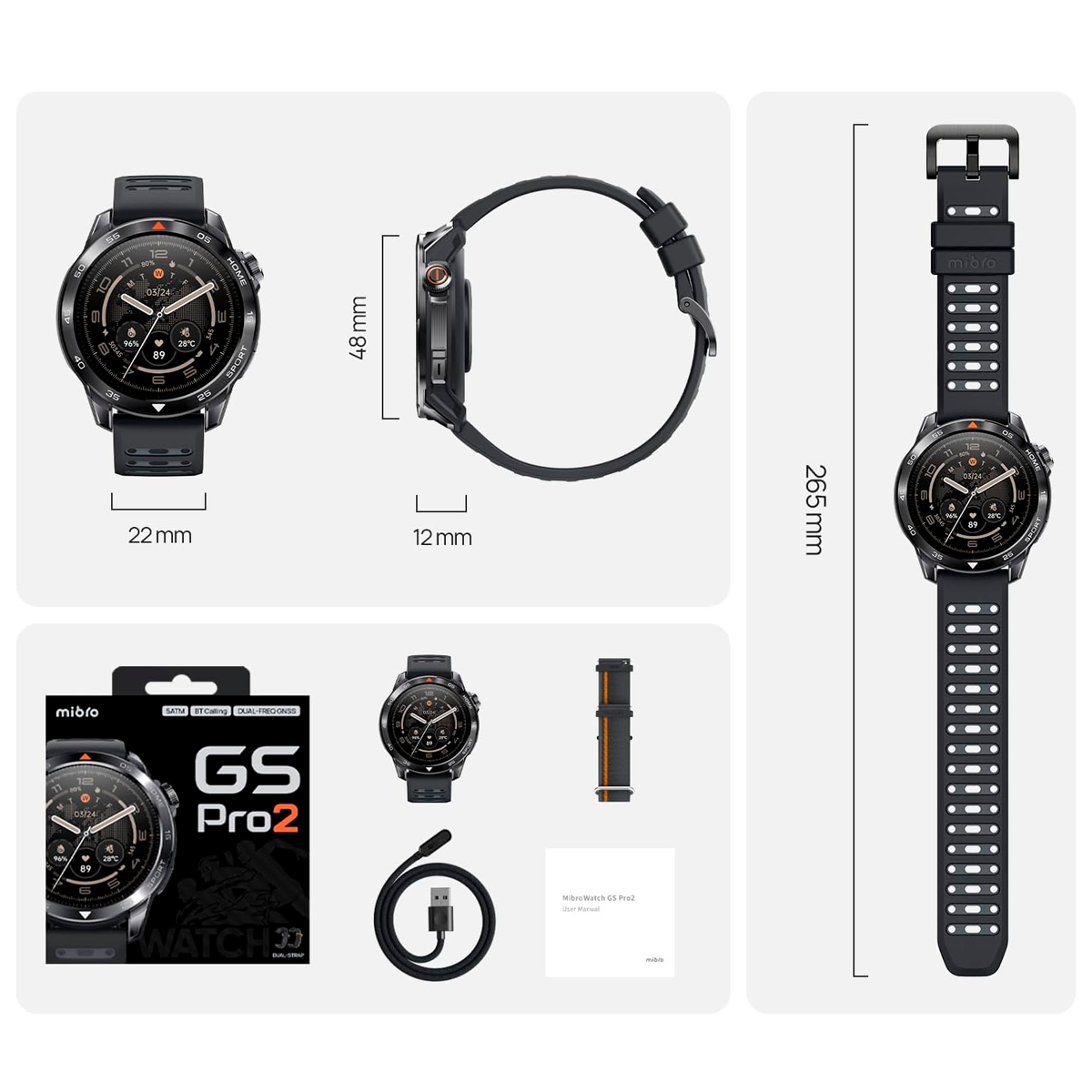 Mibro  - Smartwatch GS Pro 2 AMOLED GPS 5ATM - Ideal para Pádel - GPS