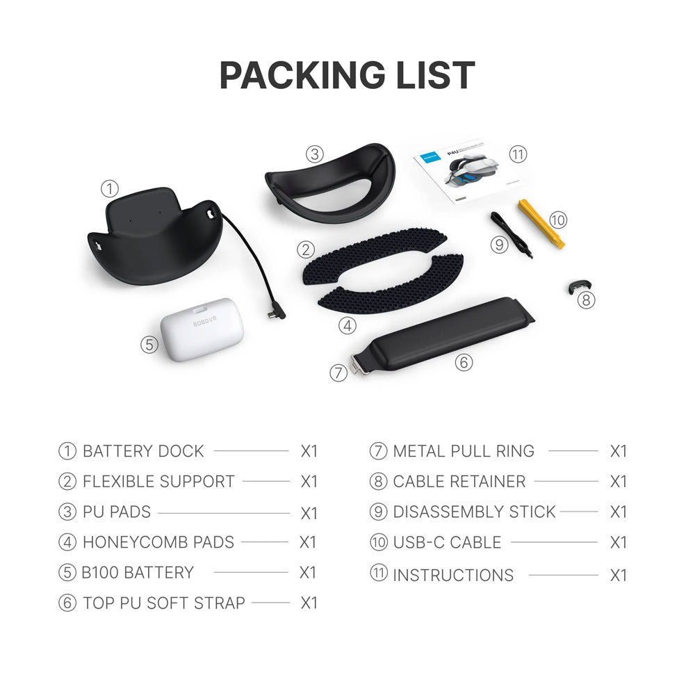 BOBOVR P4U – 10,000 mAh Battery Strap for PICO 4 Ultra