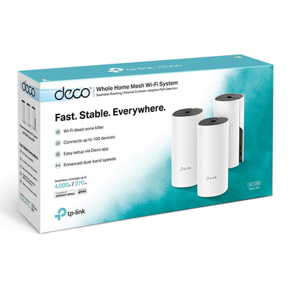 TP-Link Deco M4(3-Pack) Sistema WiFi Mesh AC1200/2 x Puertos Gigabit