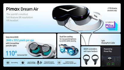 Pimax Dream Air (SLAM + mandos)