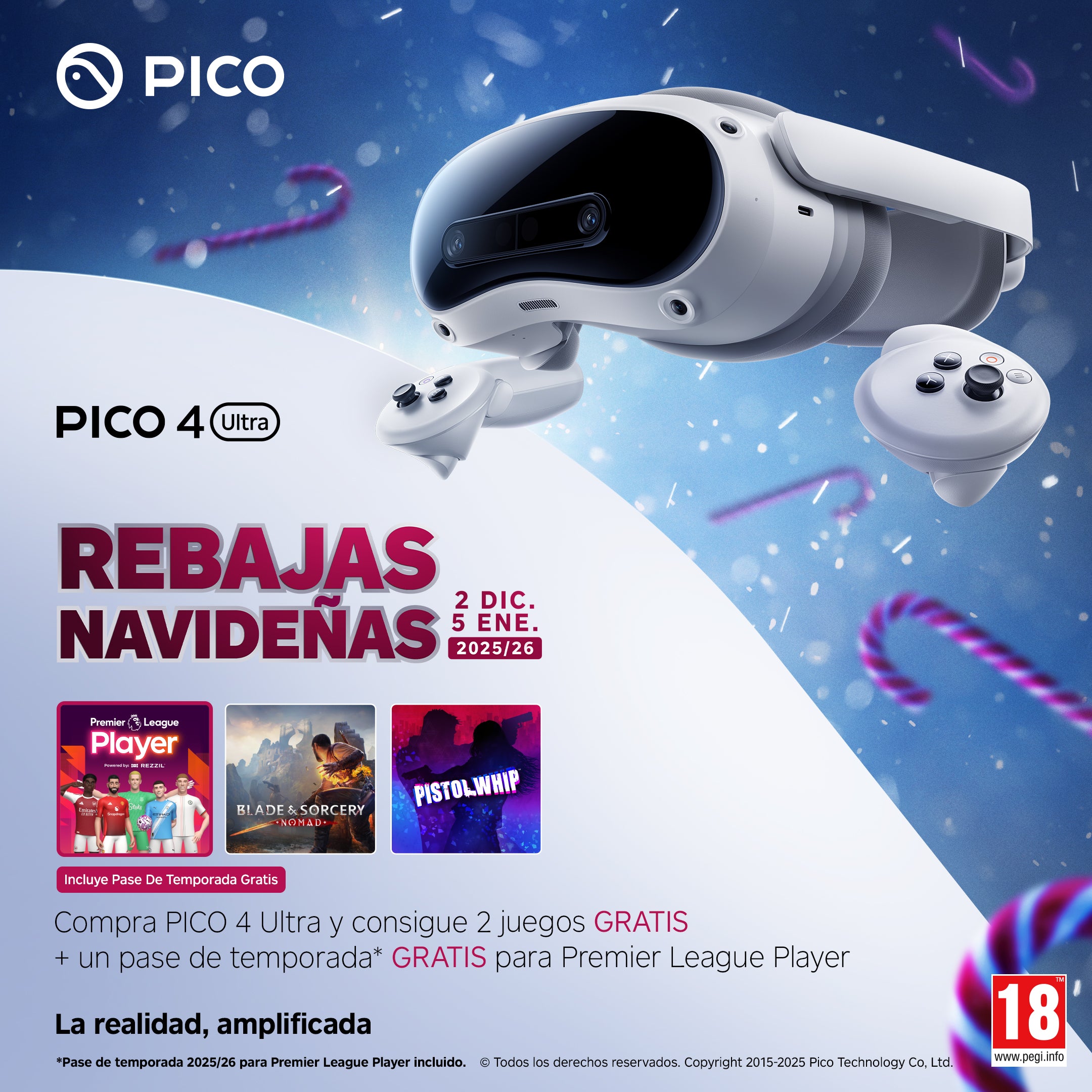 PICO 4 Ultra 256GB Premier League Player, Pistol Whip and Blade