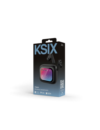 Ksix Vision - Auriculares inalámbricos con pantalla TFT 2.01 ANC