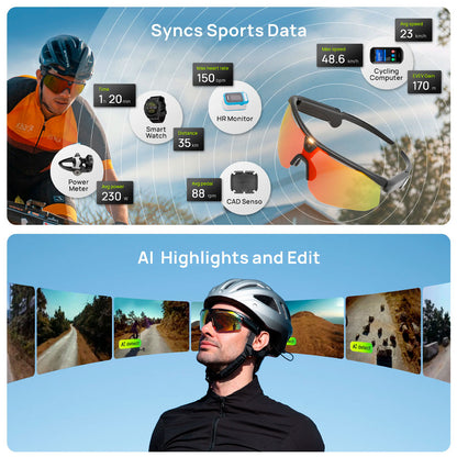 BleeqUp Ranger – Gafas Deportivas con Cámara AI - Lentes Zeiss