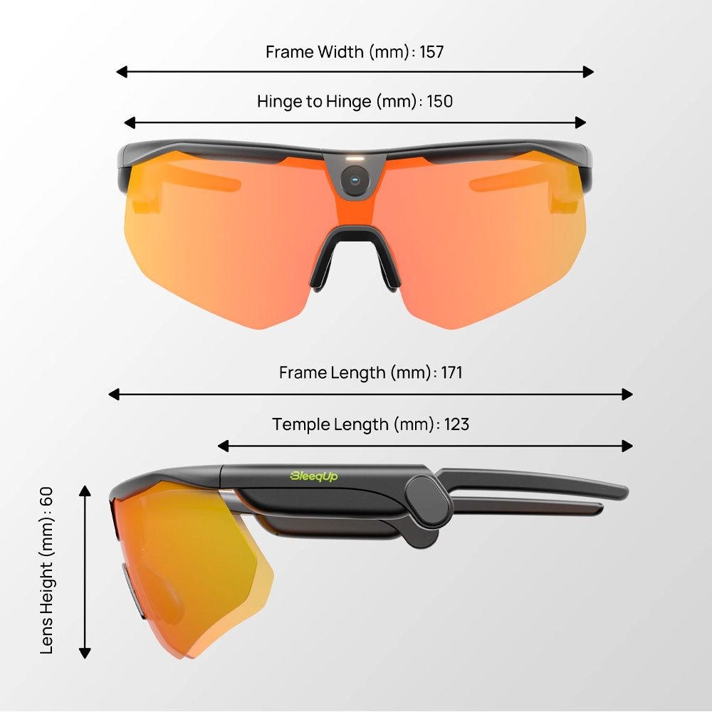 BleeqUp Ranger – Gafas Deportivas con Cámara AI - Lentes Zeiss