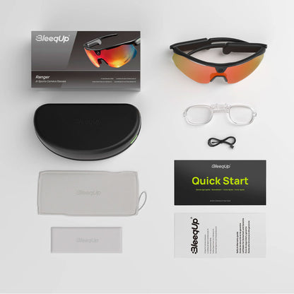BleeqUp Ranger – Gafas Deportivas con Cámara AI - Lentes Zeiss