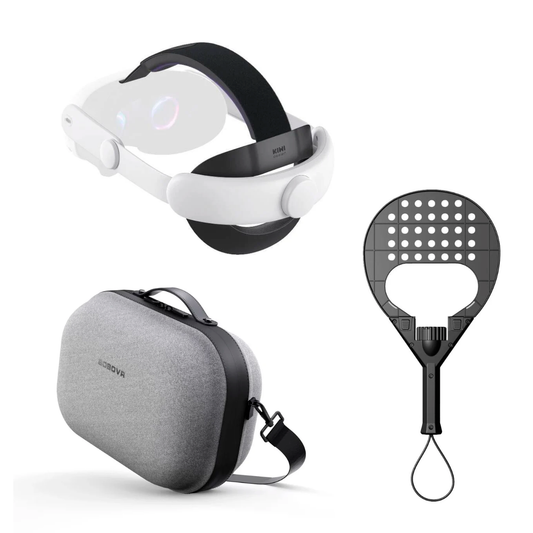 Raqueta de Pádel VR + Funda rígida BOBOVR C3 + Correa de Cabeza Meta Quest 3
