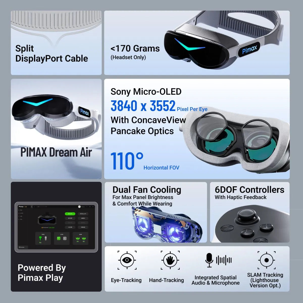 Pimax Dream Air (SLAM + mandos)