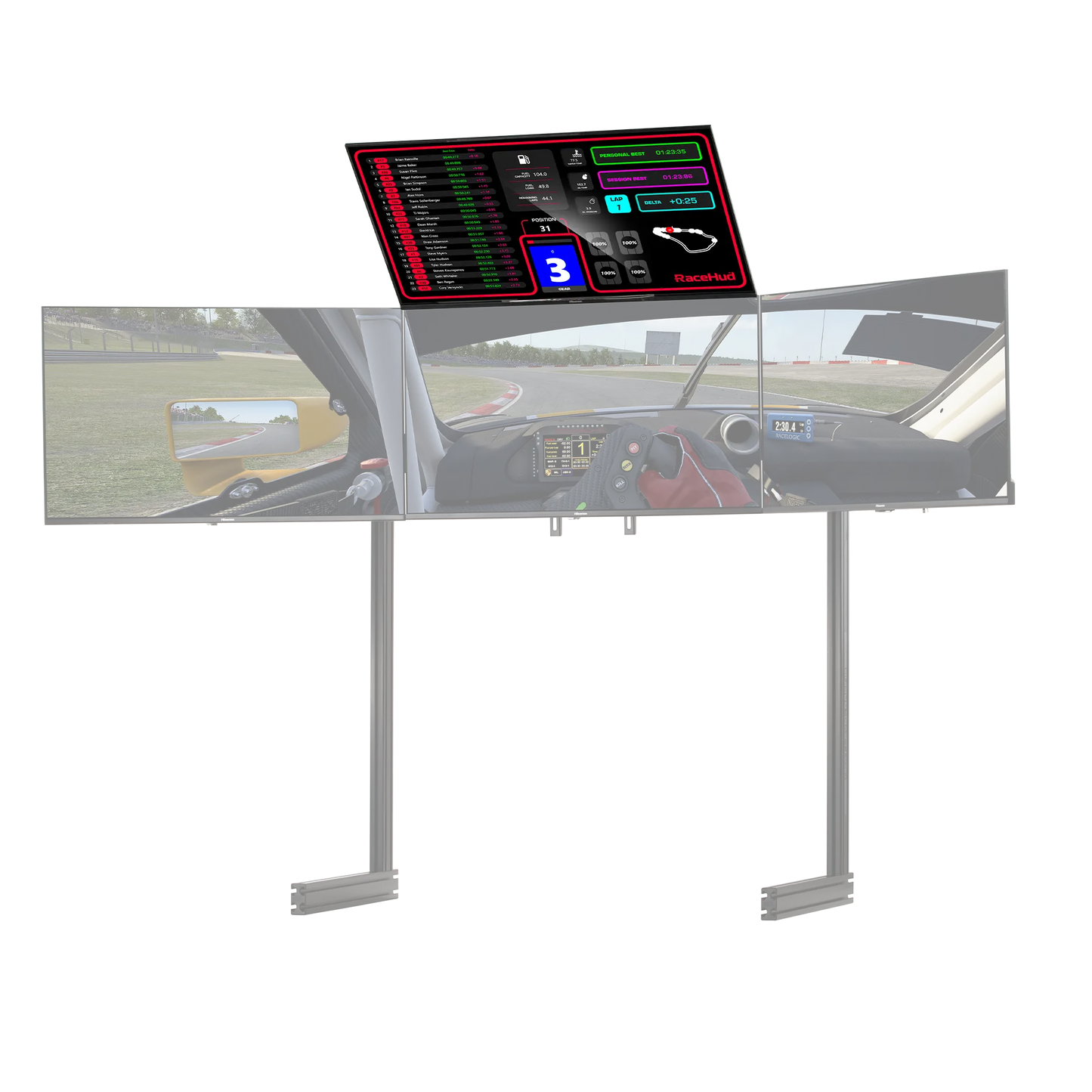 Next Level Racing Elite Freestanding Overhead Quad Monitor Stand Add-On