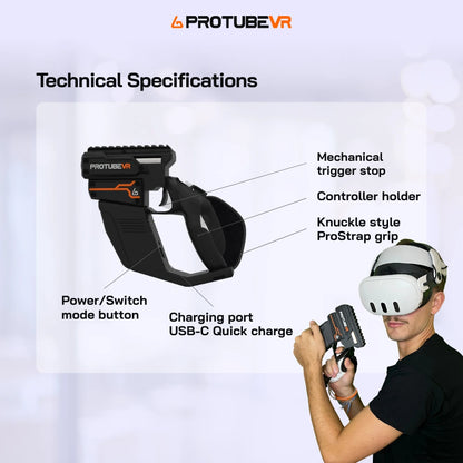 ProVolver Elite Haptic Gun for Quest 3