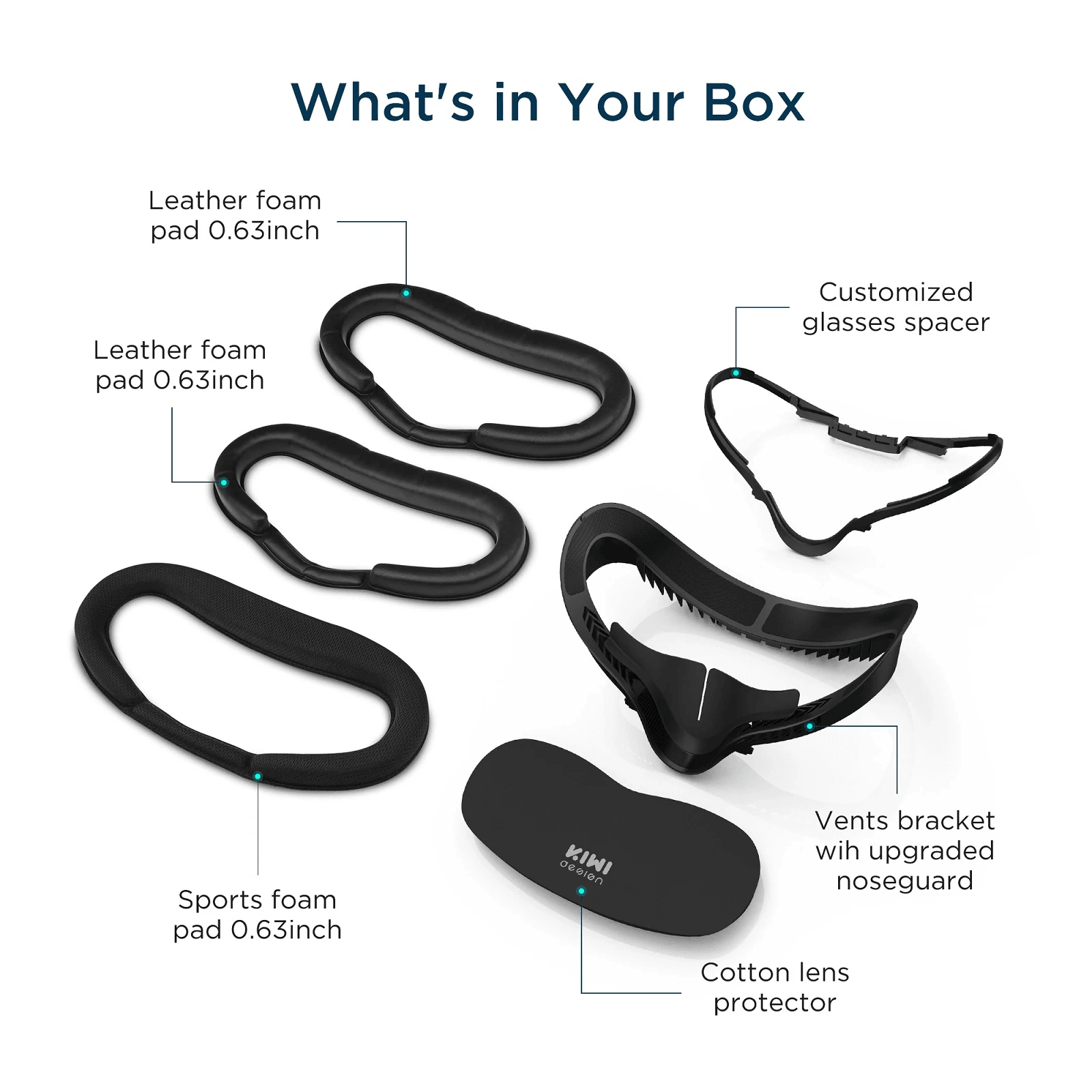 KIWIdesign 6 in 1 Facial Interface for Oculus Quest 2 (plus sports mask) - XRShop