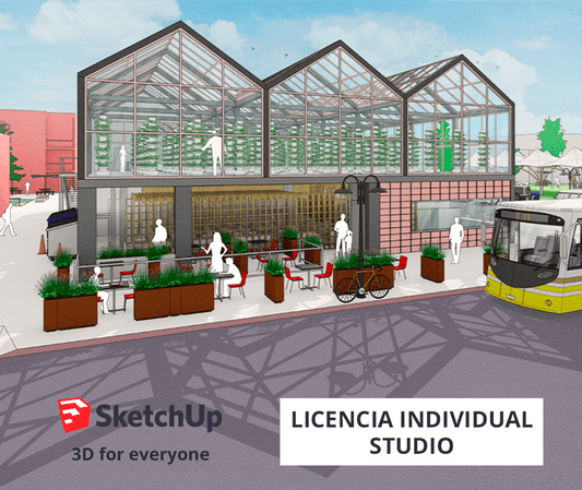 SketchUp Software de diseño 3D - Licencia Individual Studio (Incluye V-Ray y Scan Essentials) - XRShop